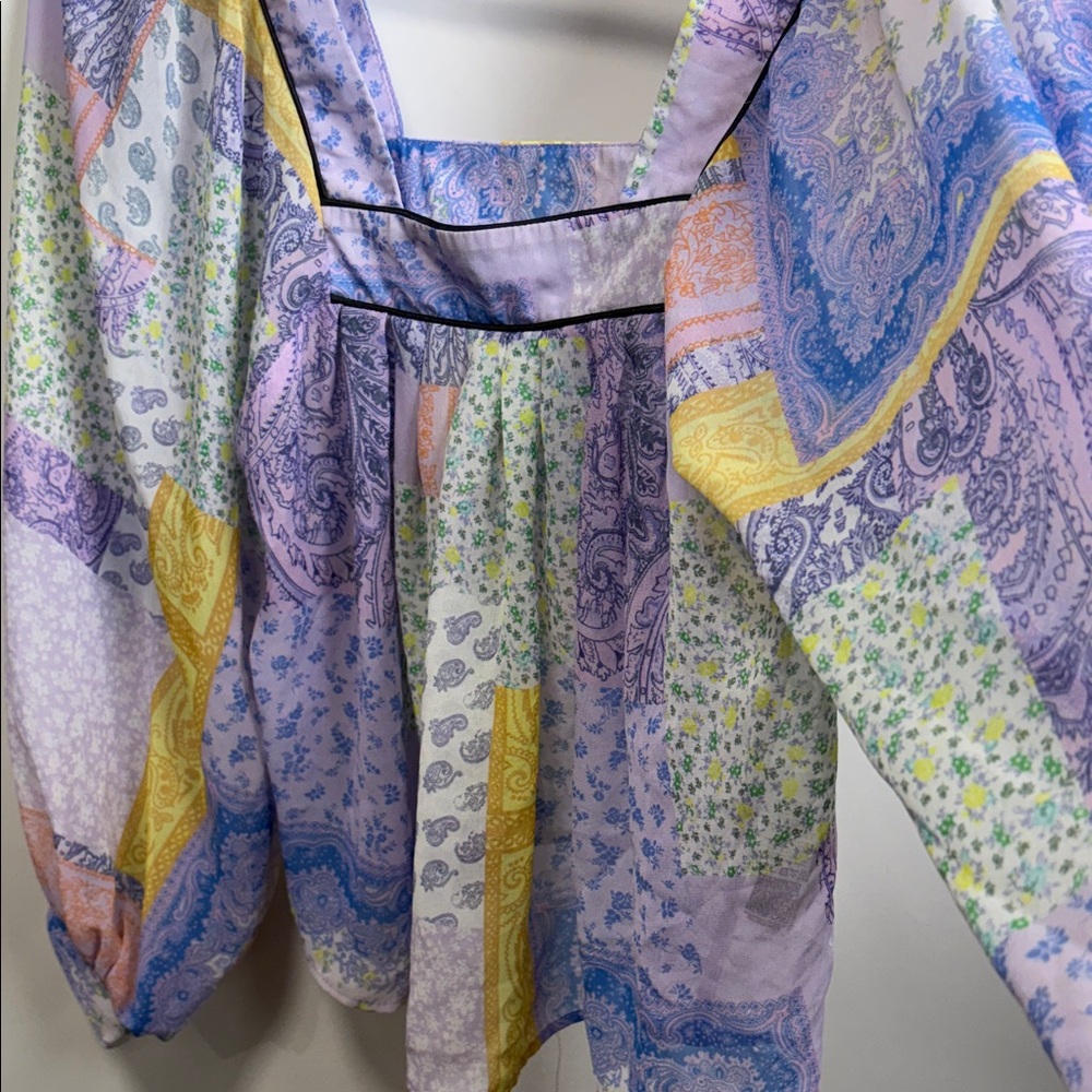 ASOS Multicolor Patchwork Blouse - Picture 9 of 10